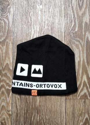 Мужская шапка мерино ortovox rocknwool retro beanie