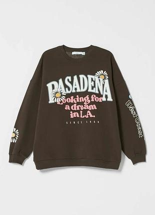 Свитшот оверсайз кофта с надписью