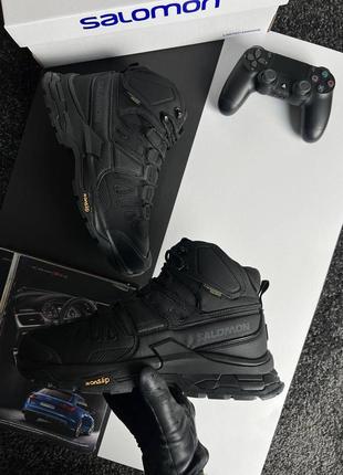 Мужские кроссовки salomon running quest 4#x black fur7 фото