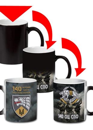 Кухоль-хамелеон двокольоровий 140-й окремий центр сил спеціальних операцій  330 мл