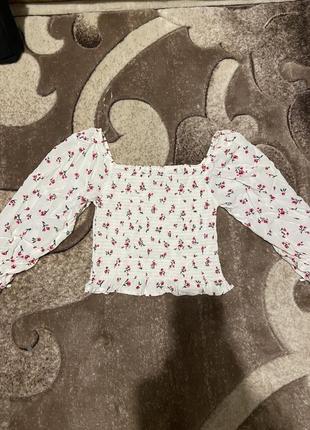 Блуза-топ квітковий принт