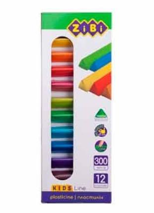 Пластилін 12кол 300г zb.6227 kids