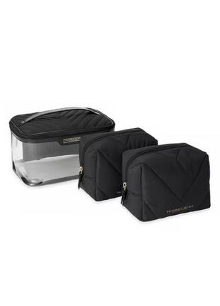 Набір з трьох косметичок victorias secret 3-piece makeup bag