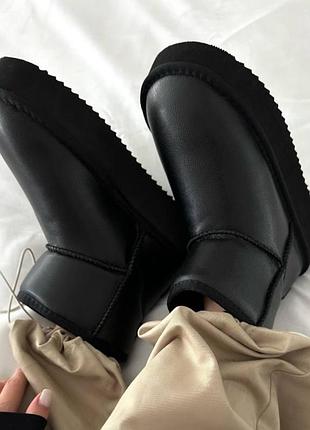 Уггі шкіряні ugg mini platform