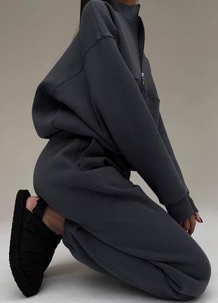 Теплый, мягкий костюм с начесом🤍