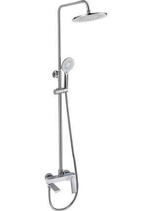 Душова колона mixxus premium derby 009-j white-chrome зі змішувачем (mi6616)