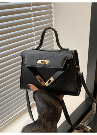 Женская сумка 10408 кросс-боди черная
