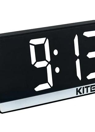 Годинник електронний цифровий, з будильником, чорний к24-488-1 66294