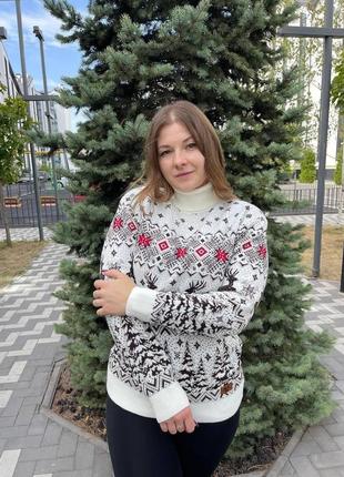 Женский новогодний свитер с оленями на девочку турция свитера парные для двоих новогодние женские свитера