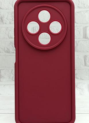 Чехол shock case для xiaomi redmi 14c бампер силиконовый бордовый