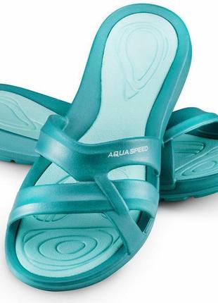 Шльопанці aqua speed panama 7915 бірюзовий жін 39