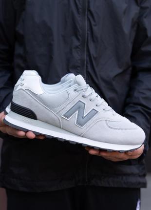 New balance 574 silver grey black