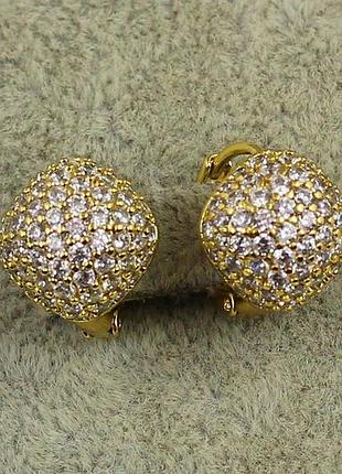 Серьги кольца xuping jewelry насыпь 1,2 см лимонное золото