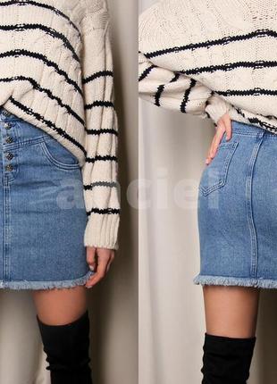 Стильная качественная джинсовая юбка3 фото