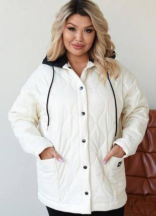 Женская куртка с капюшоном большие размеры