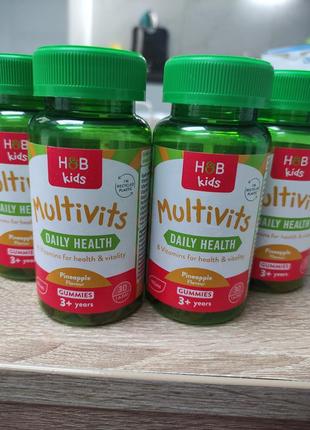 Мультивитамины для здоровья и бодрости дети 3+ multivits holland & barrett