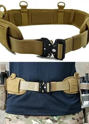 Разгрузочный тактический пояс рпс с креплением molle койот (варбелт, warbelt)