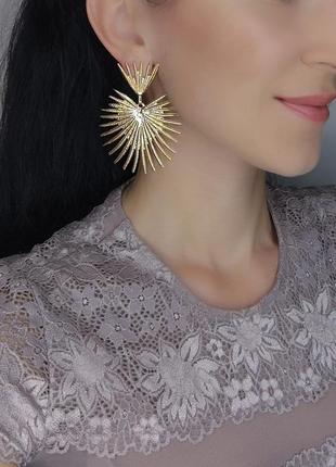 Серьги клипсы объемные
