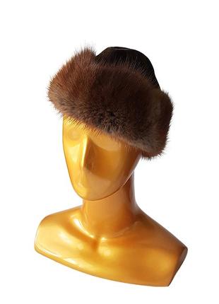 Вінтажна шапка, шапка вінтаж, капелюшок, берет, капелюх, пиріжок, пілотка, хутро, вінтаж, бохо