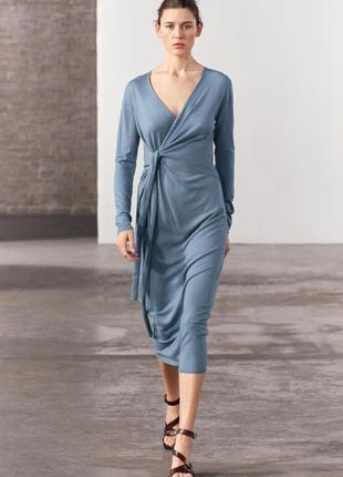 Красивое трикотажное платье с добавлением шерсти zara