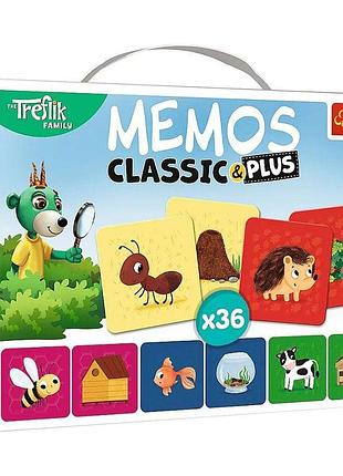 Настольная игра "мемос классические плюс. зверята и их домики", 36 карточек