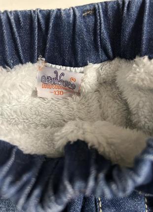 Дитячі теплі джинси (в наявності з сердечками) на дівчинку