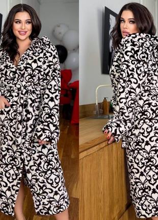 Халат женский тёплый махровый