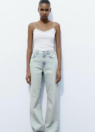 Джинси zara , trf high-rise wide-leg jeans4 фото