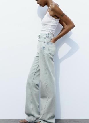 Джинси zara , trf high-rise wide-leg jeans2 фото