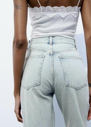 Джинси zara , trf high-rise wide-leg jeans3 фото