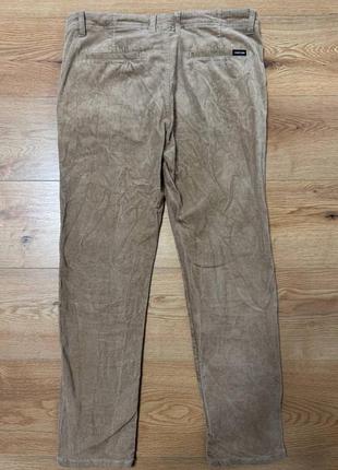 Брюки брюки мужские укороченные бежевые вельветовые вельвет yourturn regular прямые...