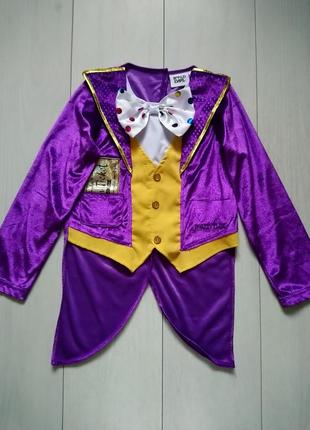 Карнавальный костюм виллы вонка шоколадная фабрика willy wonka 7-8 лет