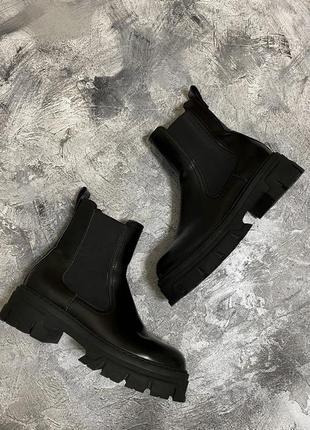 Черевики челсі h&m ботинки черные челси на платформе