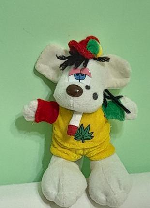 Фігурка вінтажна  м'яка мишка diddl  rastaman  toy ямайка - 18 см