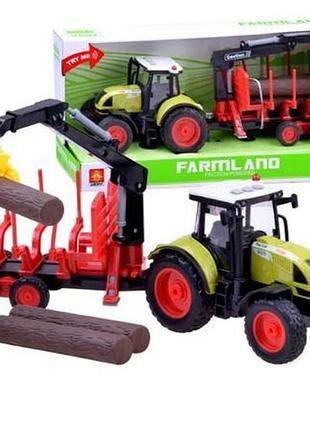 Трактор з причепом wy 900 m інерція, звук, світло, в коробці