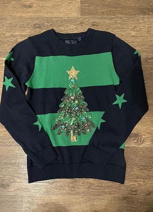 Кофта свитер новогодний р.140 см