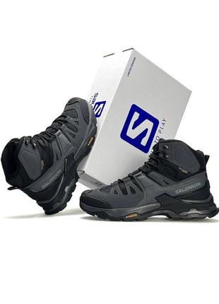 Мужские кроссовки salomon running quest 4 BSDx grey black fur