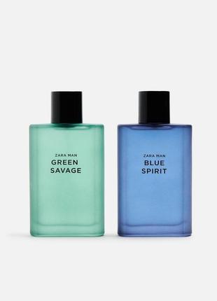 Набор парфюма zara green savage & blue spirit 90 ml