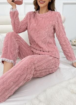 Стильная тёплая мягкая пижама.