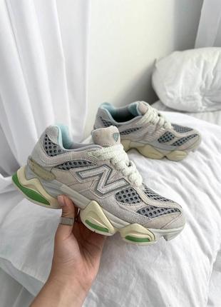 Замшеві бежеві кросівки new balance 9060 bricks & wood х нью беланс 36