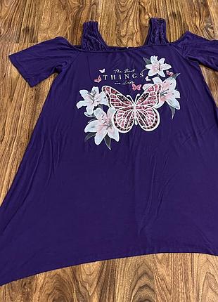 Футболка туніка з відкритими плечами