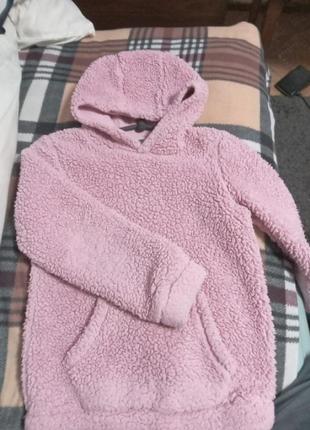 Меховая флисовая худи, домашняя одежда на девочку 8 поков