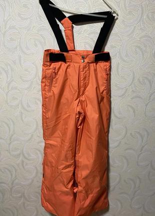 Стильні яскраві шикарні гірськолижні водонепроникні повітронепроникні зимові утеплені штани брюки тренінгові лижні decathlon waterproof 5000