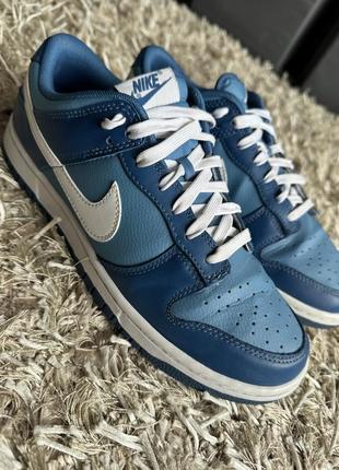 Мужские кроссовки nike dunk low dark marina blue