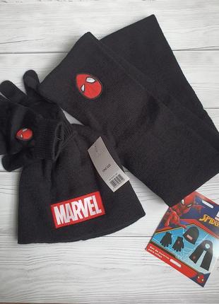 Lupilu spider-man набір трійка шапка, шарф, рукавиці