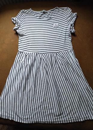 Платье в полоску на девочку ростом 152 см