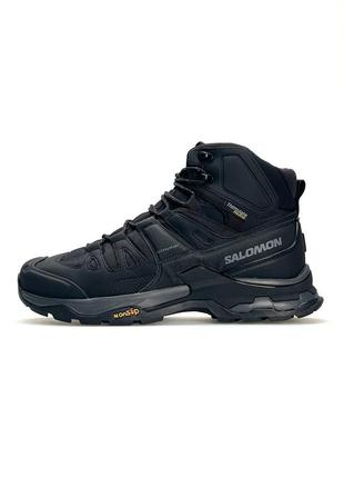 Мужские кроссовки salomon running quest 4#x black grey fur