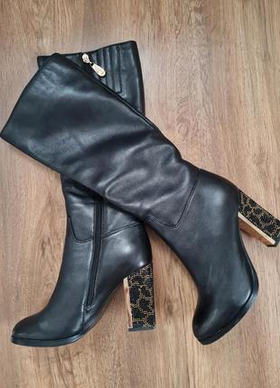 Кожаные зимние женские сапоги на овчине 38 размер boska