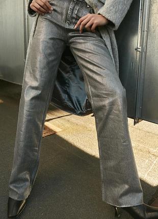 Джинсы металлизированные, с напылением coosh 38