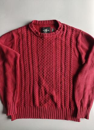 Свитер logg h&m knit wear винтаж р.l red coral